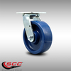 Service Caster 6 Inch Stainless Steel Solid Poly Wheel Swivel Caster with Roller Bearing SCC SCC-SS30S620-SPUR